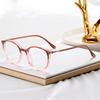 Women's Transparent Prescription Eyeglasses Anti- Blue Lightweight TR90 Stylish Round Reading Eyeglasses Frames Men's Computer Eyewear + 1 +3+