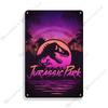 Classic Movie Poster Jurassic Park Metal Sign Retro Poster Vintage Metal Plaque Rusty Metal Sign Club Bar Cafe Industrial Decor