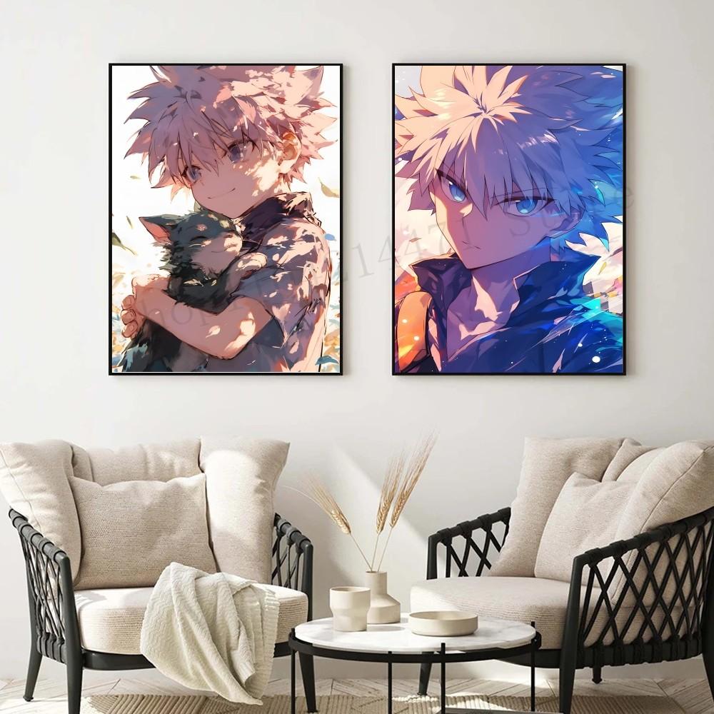 1pc Popular Classic Anime Boy My Hero Academy Killua Zoldyck Poster HD Poster Home Room Bar Cafe Decor Art Wall Painting Picture