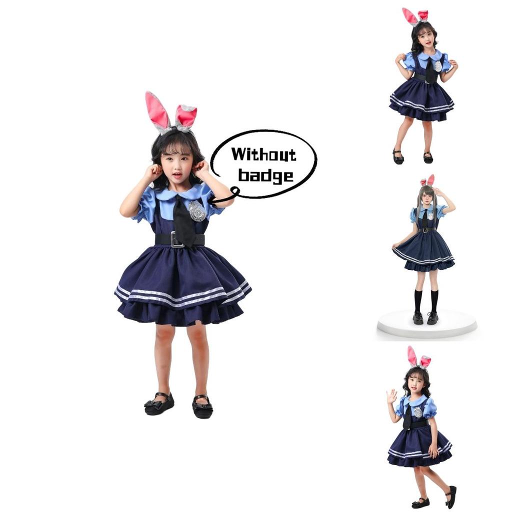 Crazy Animal City Cos Judy Bunny Cosplay Costume Set