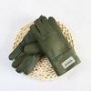 Winter Thickened Children's Sheepskin Fur Gloves Boys and Girls Windproof Warm Students Cold-Proof Leather Finger Gloves