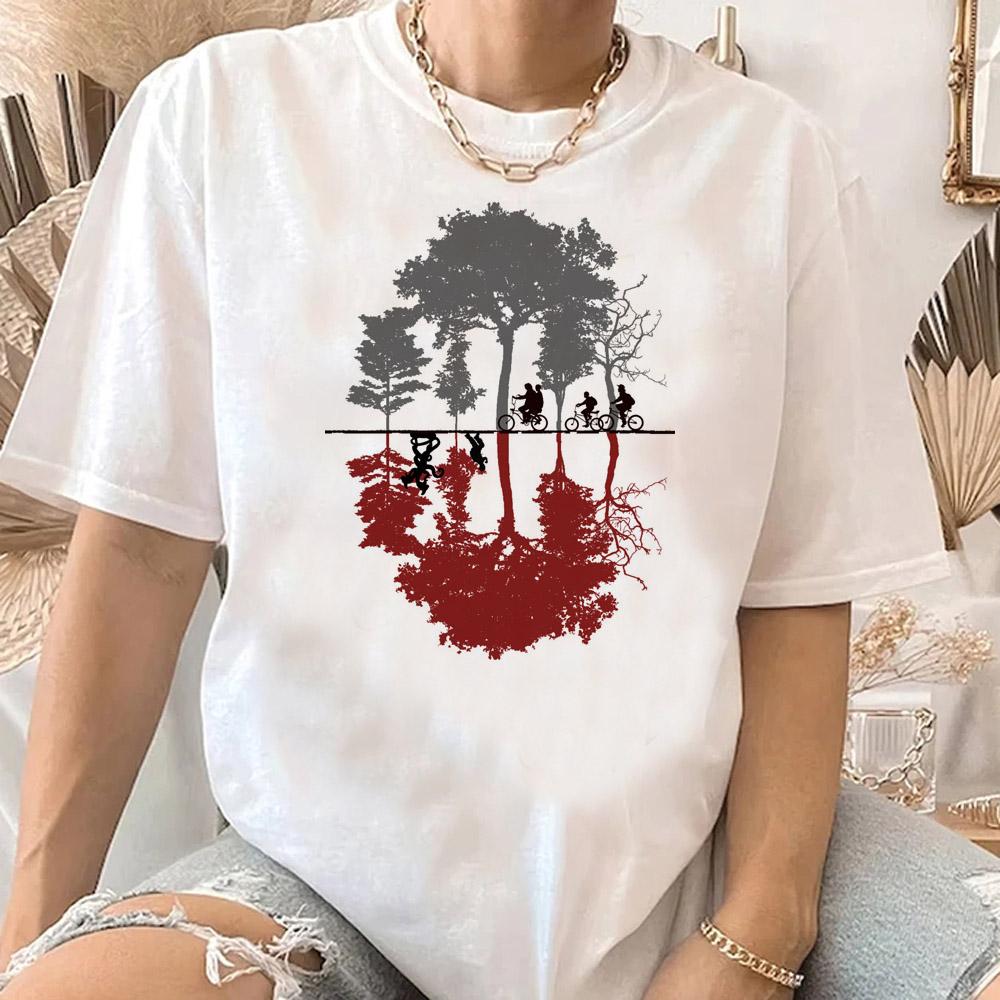Hot Tv Movie T-shirt Women The Demogorgon T Shirt Short Sleeve Unisex Tops Tshirt Cannibal Flower Streetwear