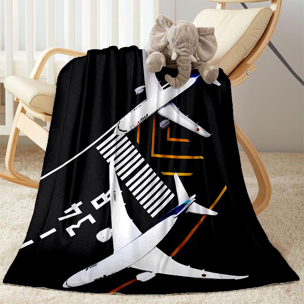 Airport Runway Design Flannel Blanket - Soft and Suitable for Sofas, Beds, Offices, Travel, All Seasons, and The Best Gift for The Holidays.