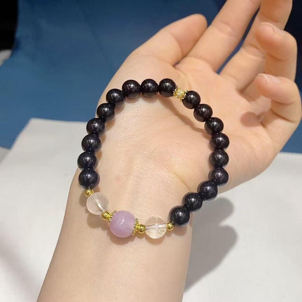 Ebony and White Crystal Women's Fashion Bracelet - Simple, Versatile, Exquisite
