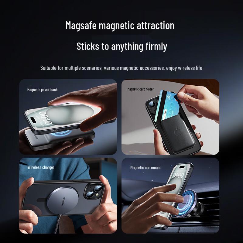 Ugreen MagSafe Compatible Frosted Phone Case for iPhone 15