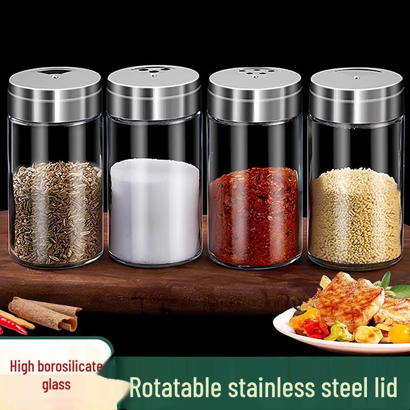 SPSR Glass Spice Shaker Set