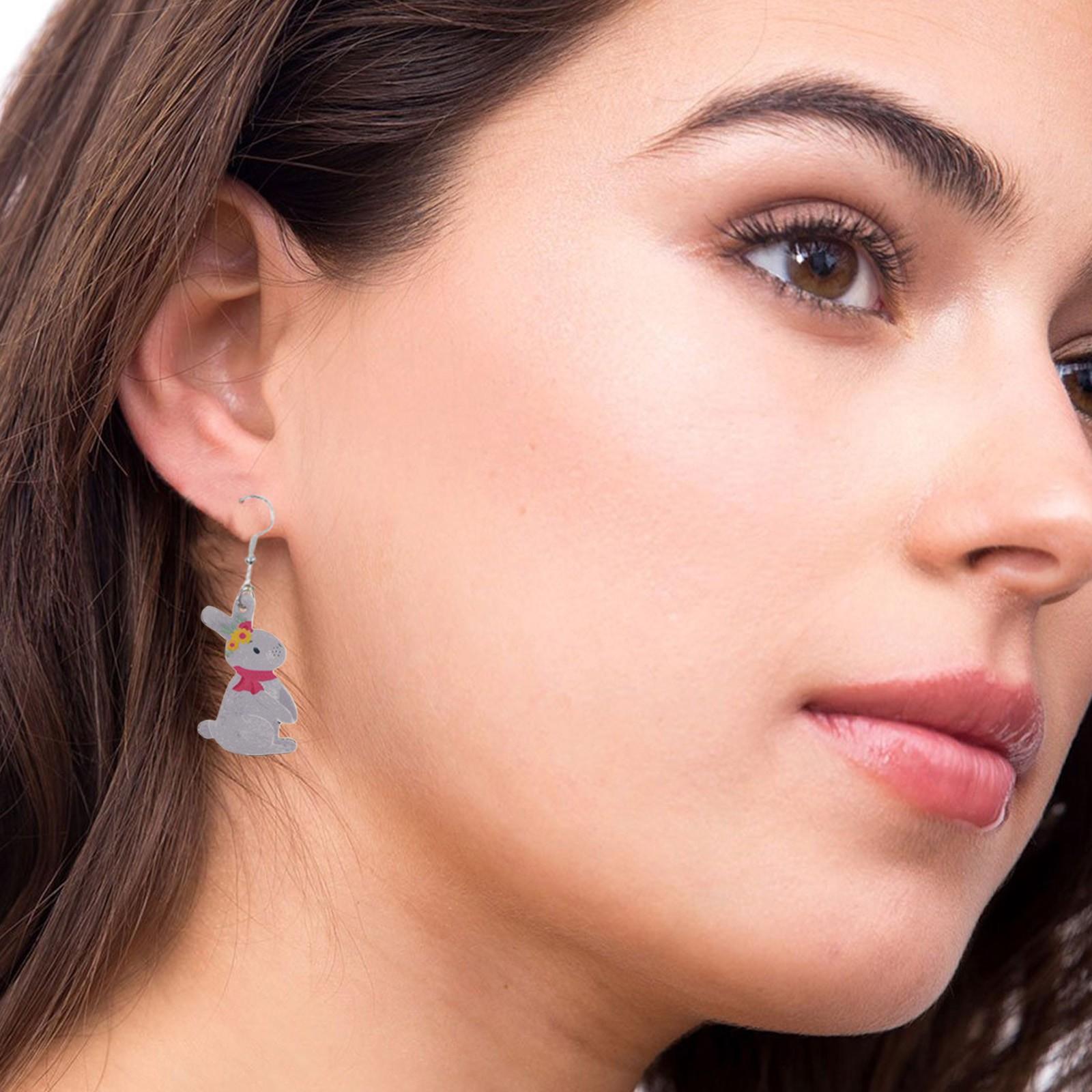 

Женские пасхальные милые кожаные серьги в виде капли висячие серьги