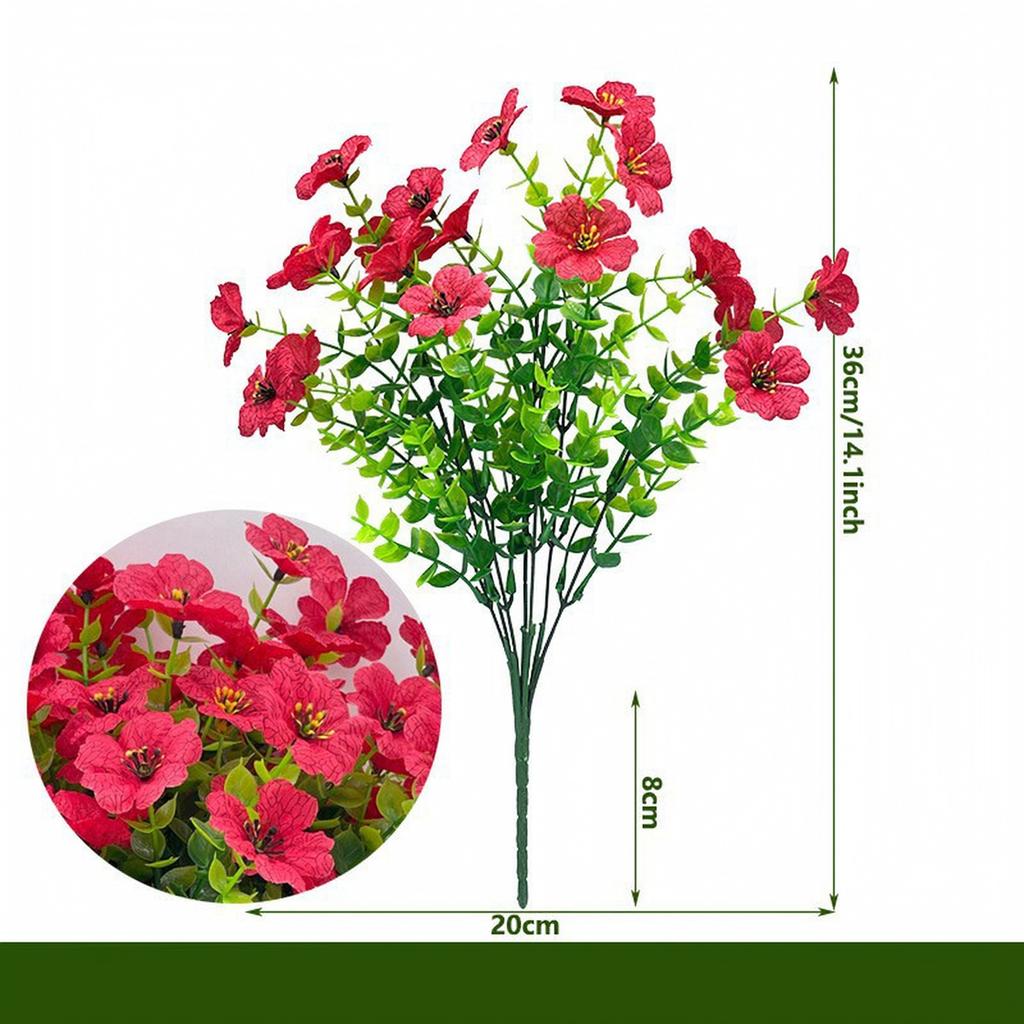 Pequeño Ramo Artificial y de Rosas con Flores de Seda y Plástico para Decoración del Hogar