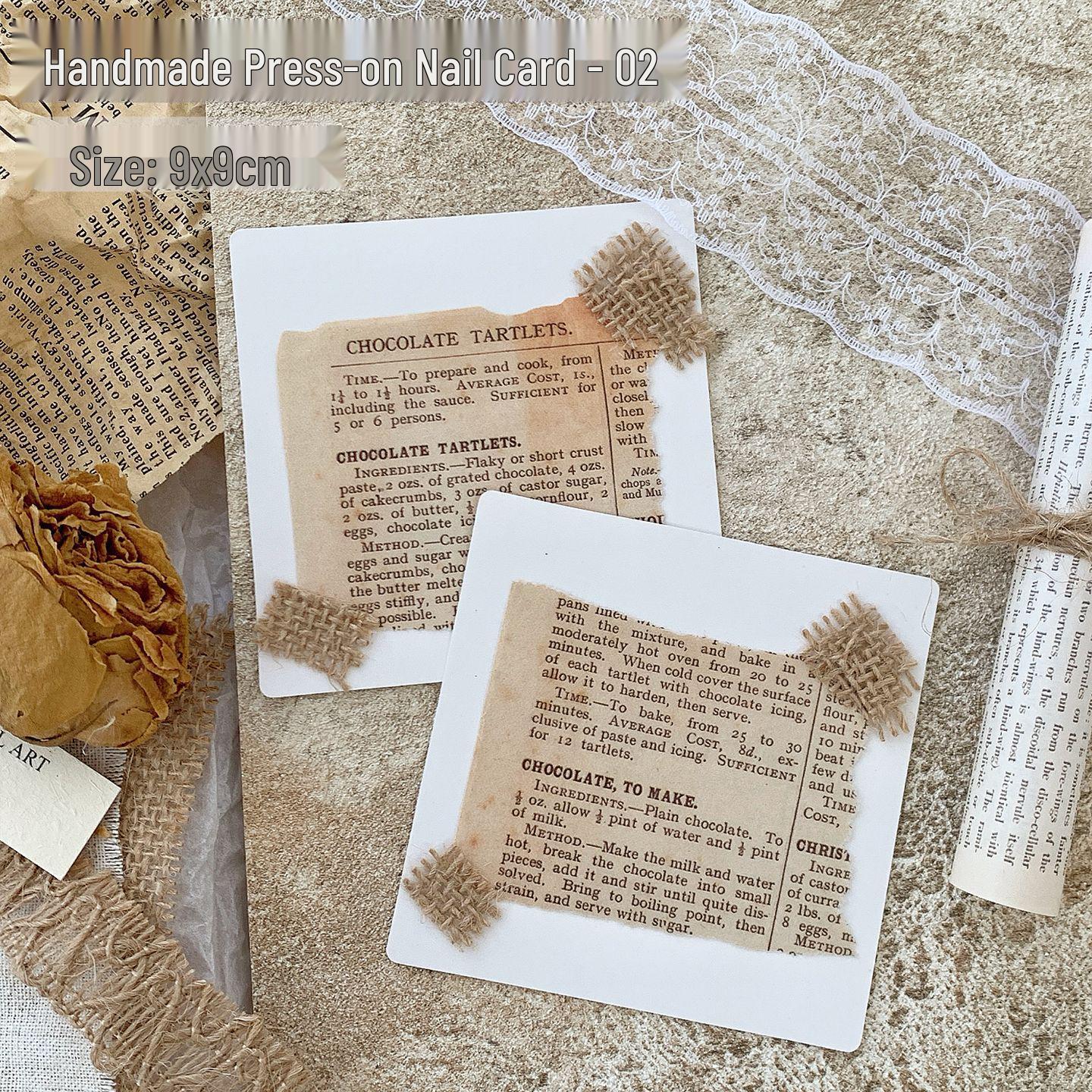 Luxurious Handmade Press-On Nail Display Card – New Style