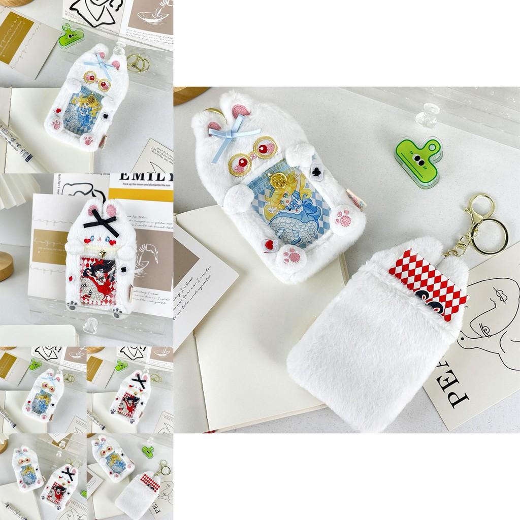 Entzückender Kaninchen-Plüsch-Kartenhalter mit niedlichem Schleifendesign Perfekt für Paare und Sammler