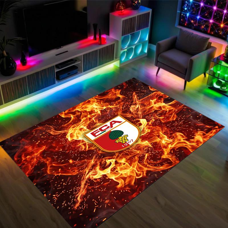 FC Augsburg FC Design Crystal Velvet Carpet Cozy Non?Slip Printed Rug For Bedroom Living Room Entrance