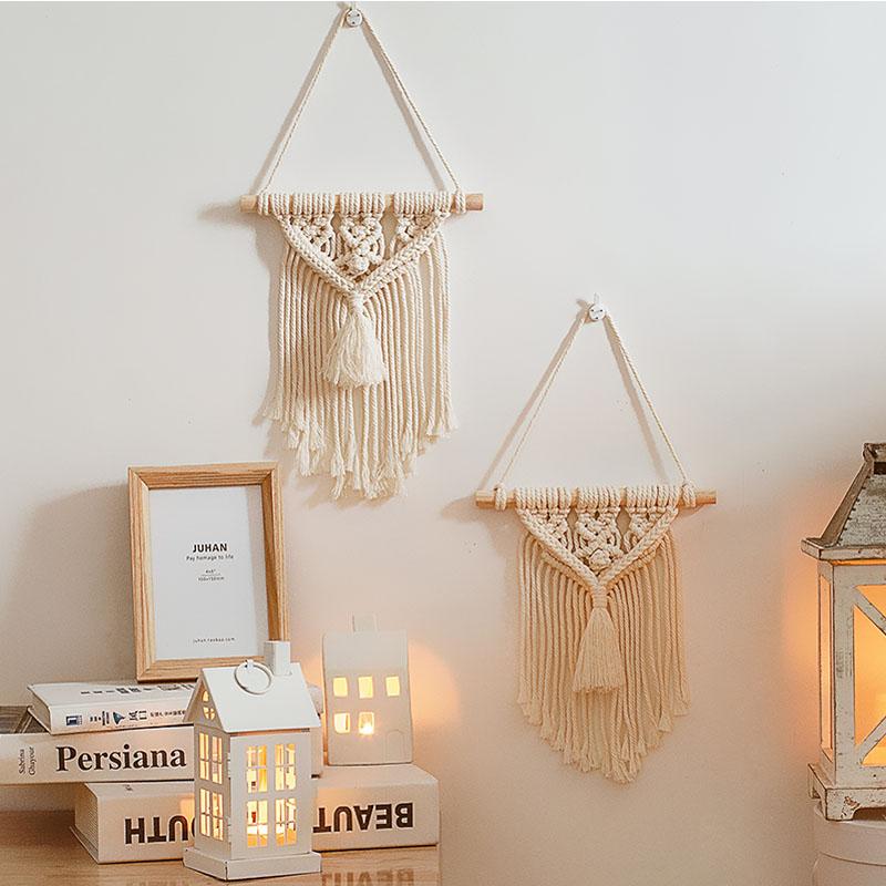 Macrame Wall Hanging Hand Woven Art Tassel Bohemian Tapestry Home Decor Handmade