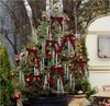 Velvet Ribbon Christmas Tree Bow Ornament - Holiday Decoration & Hanging Accessory