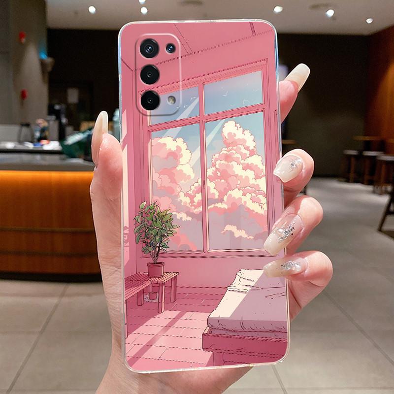 Casing For OPPO A74 5G CPH2197 Phone Case Luxury Dragon Cute Cool Boys Girls Pattern Soft silicone Back Cover Transparent Shell