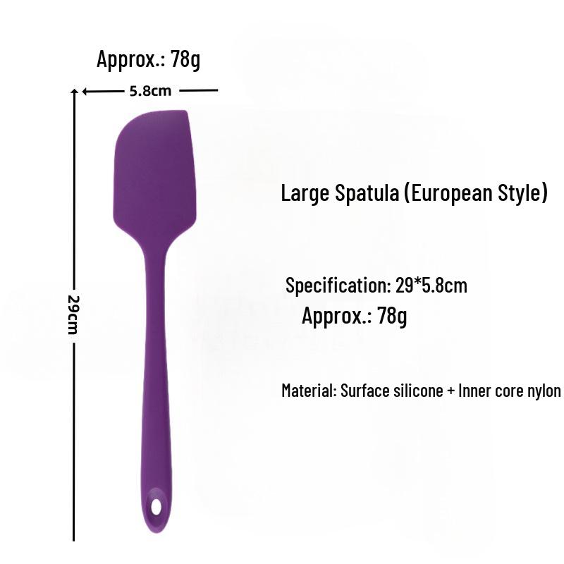 Silicone Spatula Set: Heat-Resistant, One-Piece Scrapers for Mixing & Baking (Small & Large Sizes)