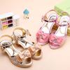 Sandals 2025 New Fashion Girls Shoe Summer Versatile Comfort Exquisite Kid Shoes Elegant Trendy Princess Shoes Middle Aged Child