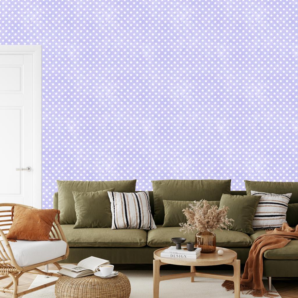 Blue and White Stars Wallpaper for Living Room and Bedroom 50x1000