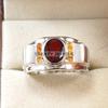 Garnet Oval Cut Gemstone With 925 Sterling Silver Ring For Men's #B114 JL375671457428