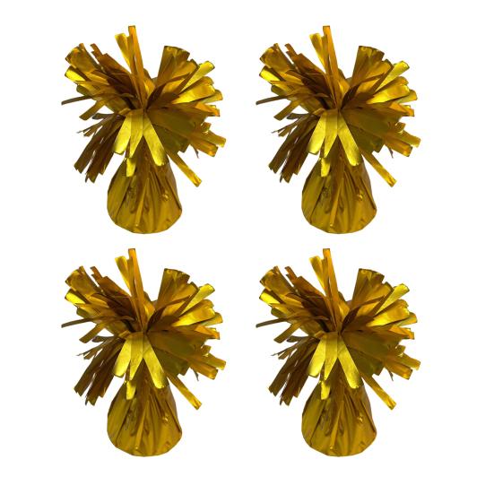 4Pcs Golden Metallic Balloon Weights Holder Reusable Non-Slip Balloons Pendants Graduation Party Christmas Wedding Decoration