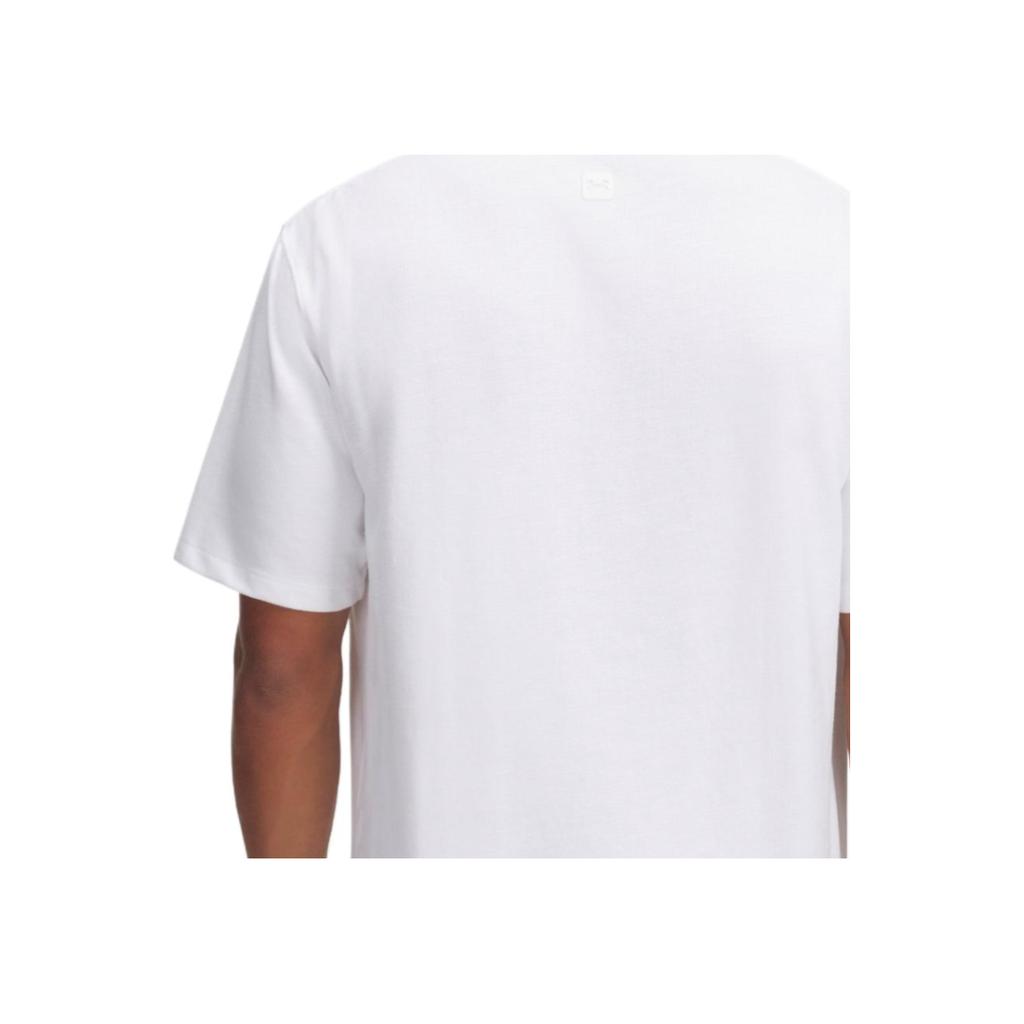 Under Armour Camiseta de Manga Corta Lisa con Letras Meridianas Cuello Redondo para Hombre Tops Blanco 1390244-101