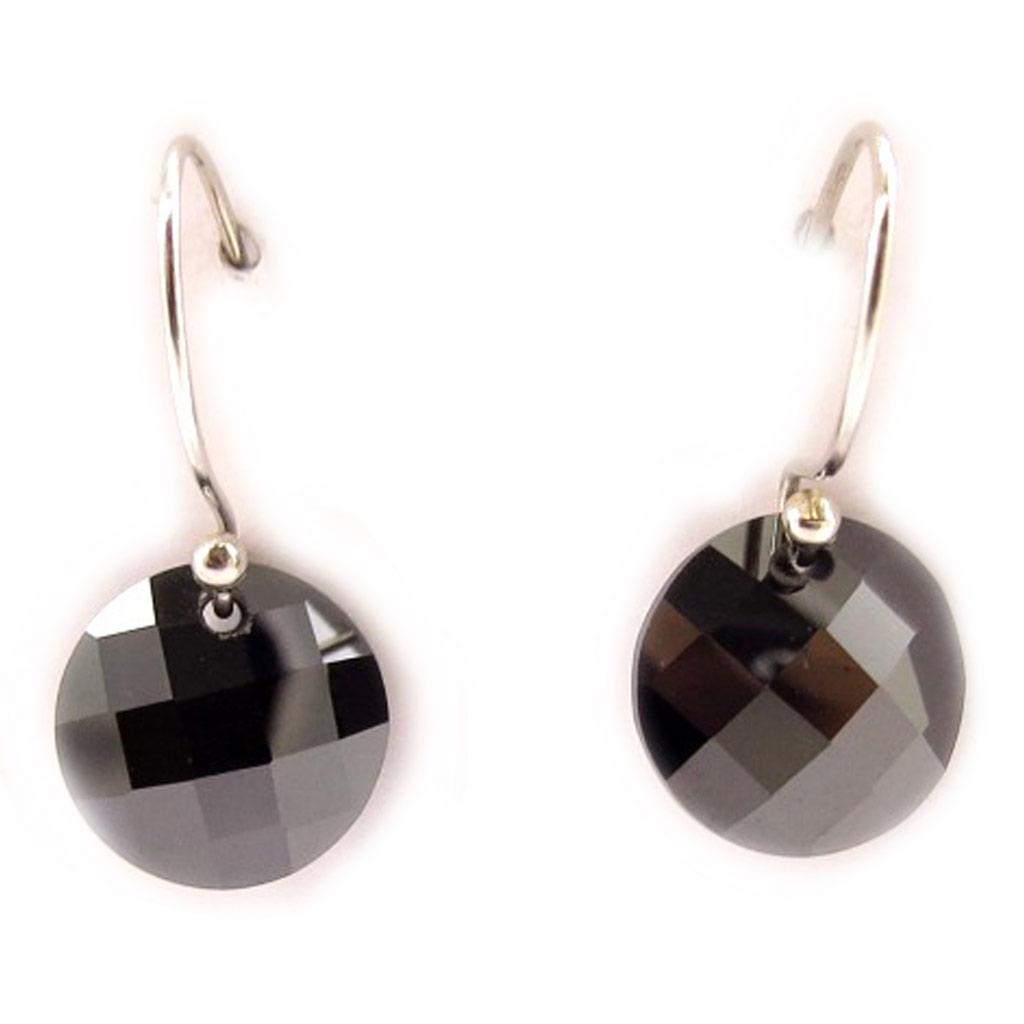 Les Trésors De Lily [C4779] - Cercei din argint negru „Linda”