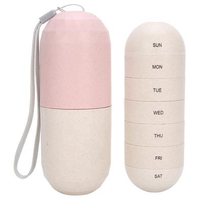 Pills Organizer Weekly Capsule Shape Medicine Case Portable 7 Day Travel Pills Container