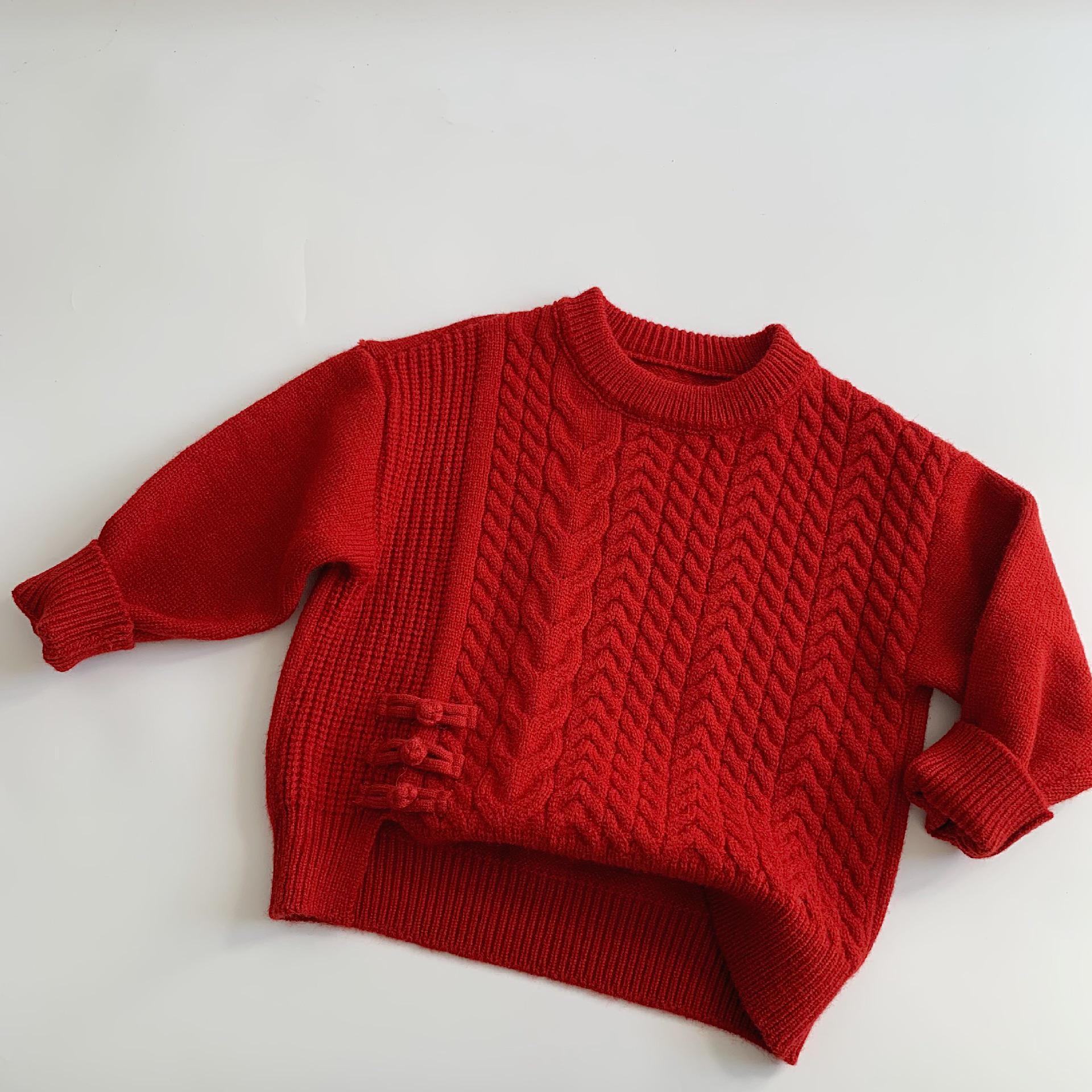 

Детский новогодний свитер в китайском стиле для мальчиков и девочек Maibao 2024 140 cm красный