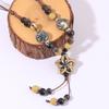 Vintage Ethnic Ceramic Necklace Long Colorful Beads Sweater Chain New Chinese Pendant Versatile Jewelry
