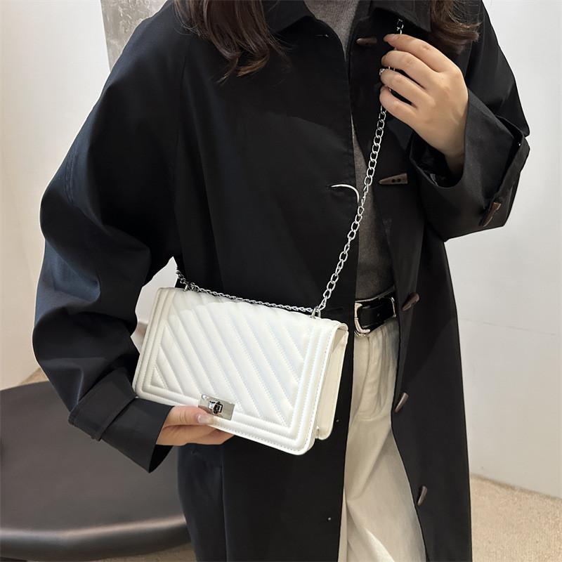 Stylish Black Pu Square Bag For Women With Casual Personality And Unique Design For Autumn