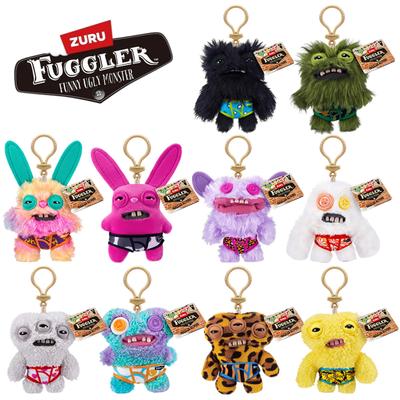 Fuggler Ugly Monsters Plush Keychain Toys 5-Inch Funny Ugly Teeth Monster Soft Plush Doll Bags Key Pendant Collectible Kids Gift