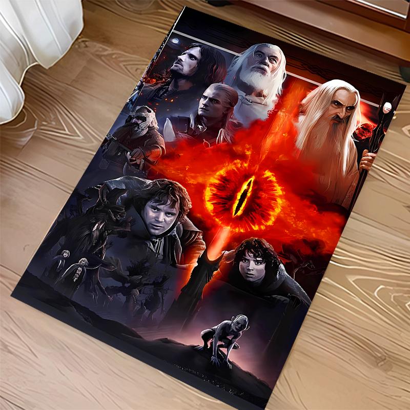 1pc The Lord of the Rings2 Print Area Rug - Soft, Washable Non-Slip Indoor Mat for Office Chairs, Living Room, Home Office Decorative Rug