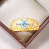 Aquamarine Oval Cut With 925 Sterling Silver Gold Plated Ring For Men's #A772 JL375659125590