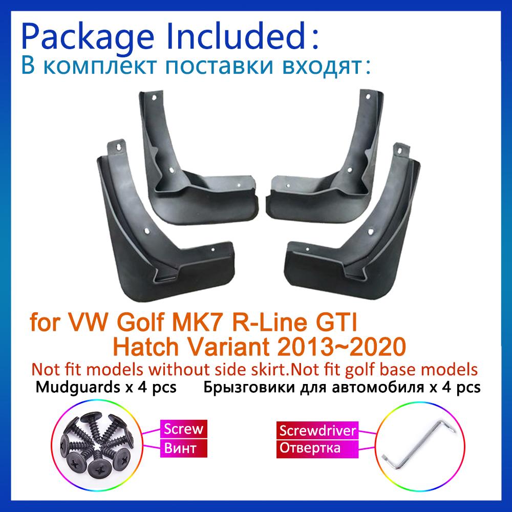 4x for VW Golf MK7 R-Line GTI Hatch Variant 2013~ Volkswage Mudguards Splash Guards Mudflap Front Wheels Fender