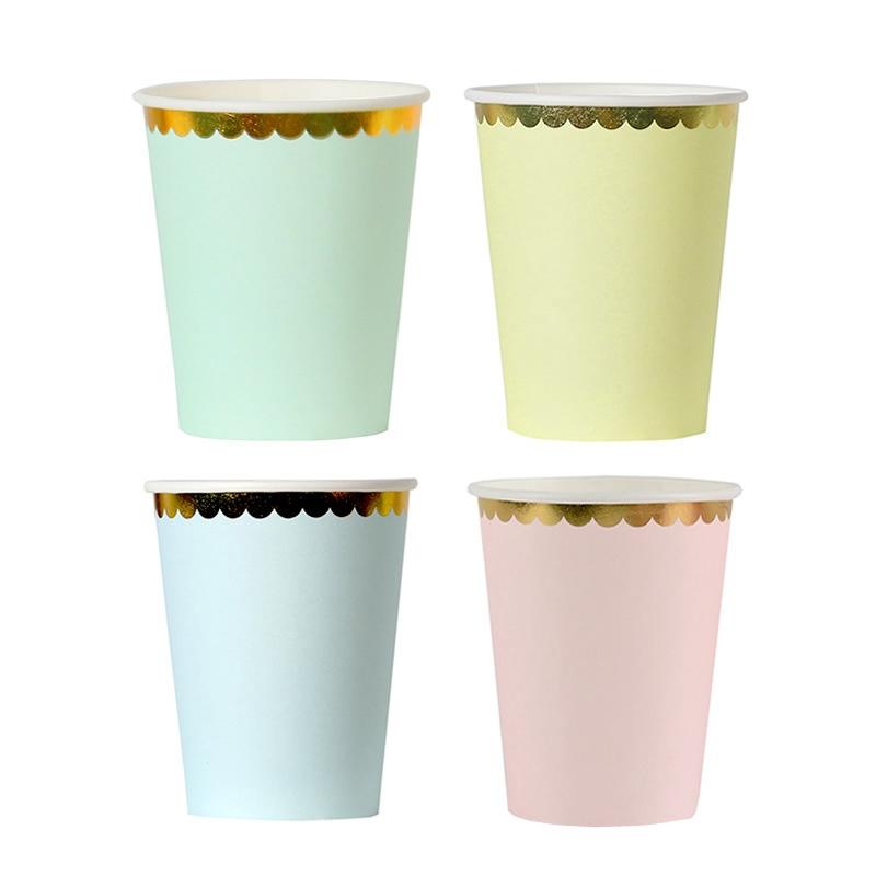 10-40Pcs/Set Colorful Disposable Party Plates Supplies Disposable Paper Dishes Party Baby Shower Disposable Birthday Tableware