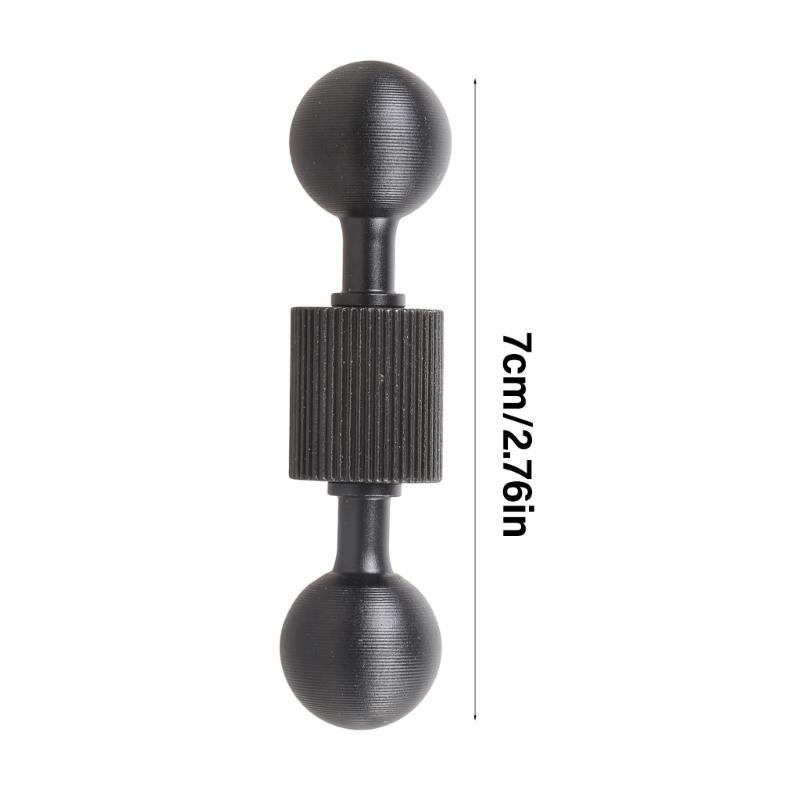 Motorcycle Double Ball Extension Rod Mount 17mm Ball Head 1/4” Thread Aluminum Bracket For Phone Action Camera Accessories