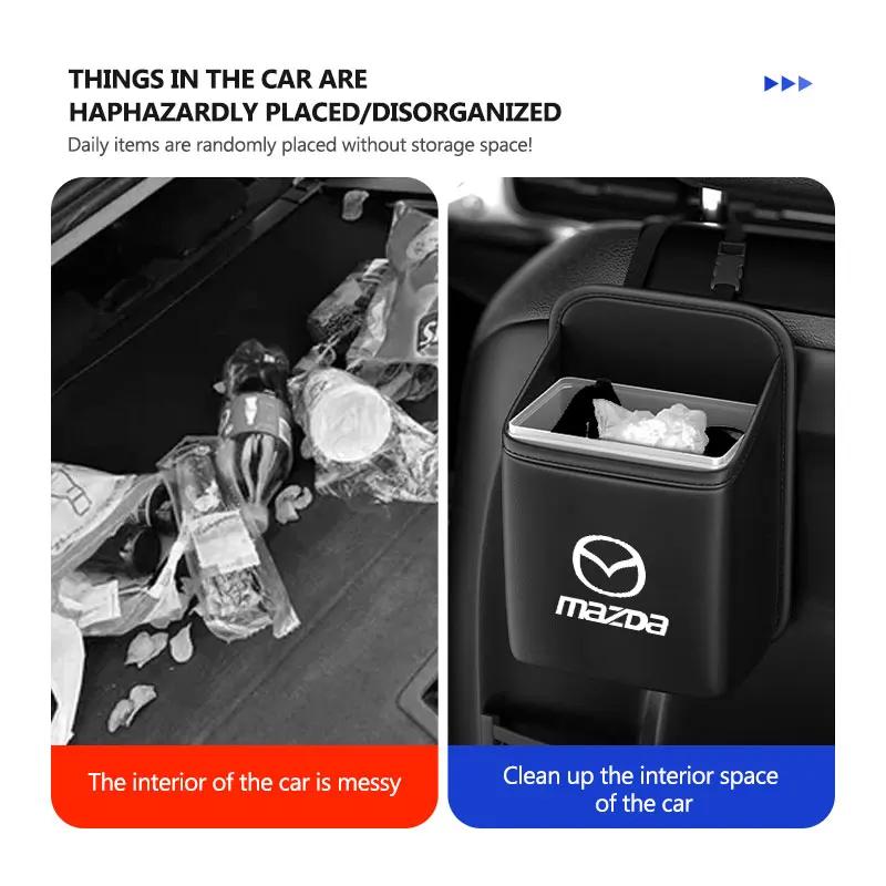 2025 Het Bilbarnstolsrygg Hängande Förvaringslåda Inbyggd Hink Diverseväska För Mazda 6 3 CX5 5 2 323 CX7 Demio Atenza Axela MX30 CX30