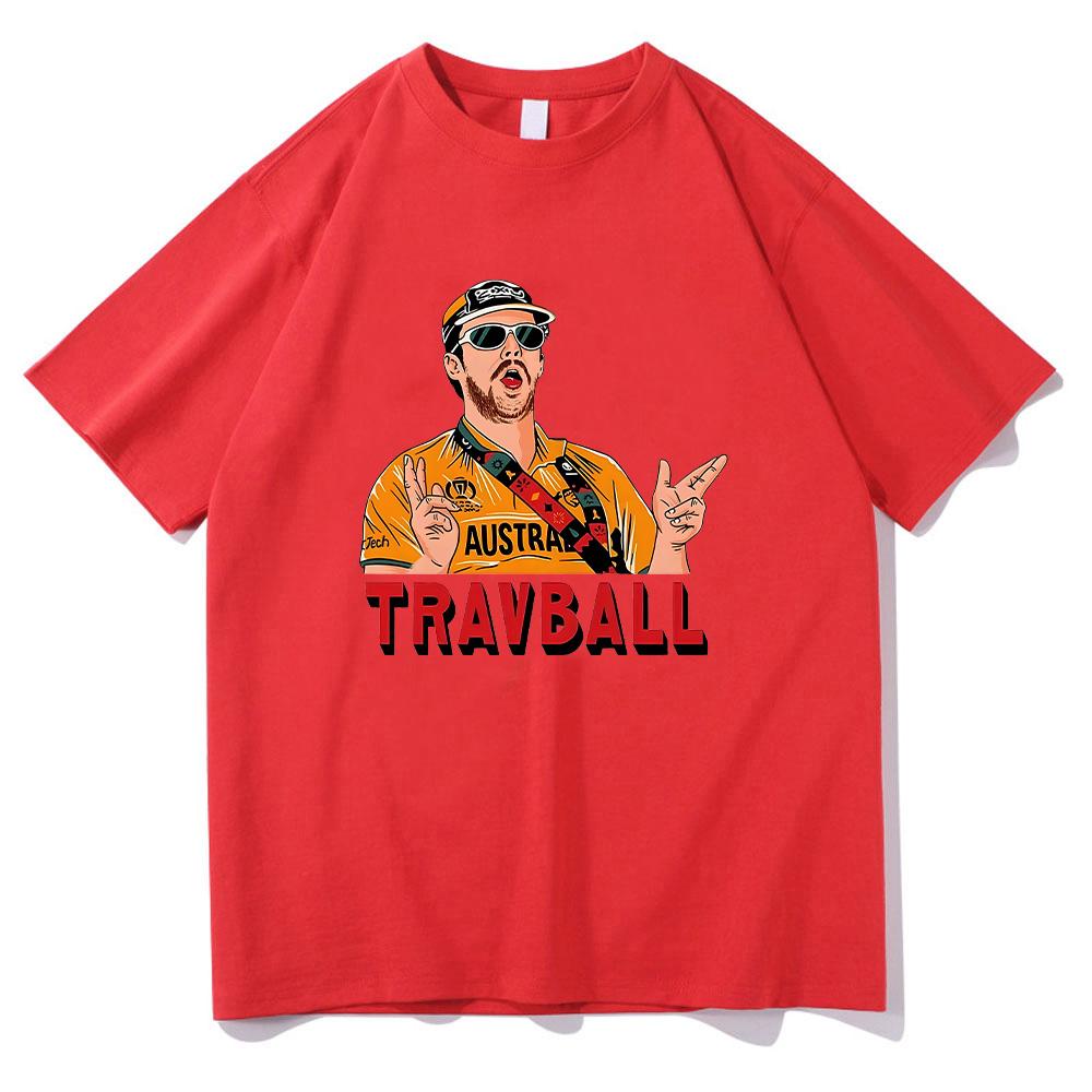 TravBall Travis Head T-Shirt Cricketspieler Baumwolle Atmungsaktiv Locker Oberteil Harajuku Mode Sportbekleidung Rundhalsausschnitt Kurzarm T-Shirts