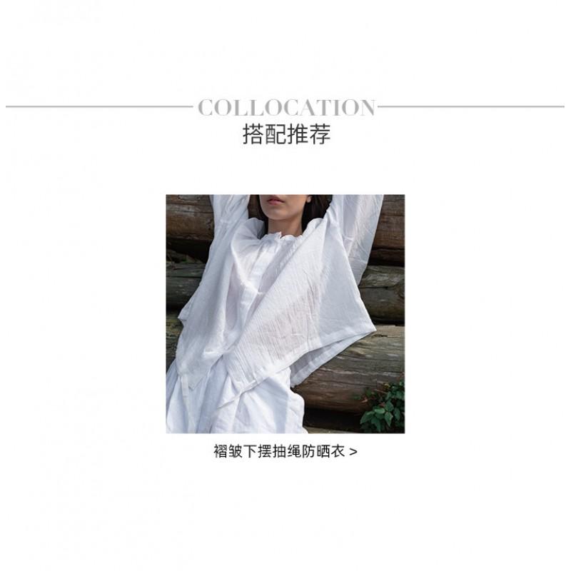 Elegant Linen Cotton Slip Dress With Flowy Skirt Loose Fit U-Neck Backless Maxi Vacation