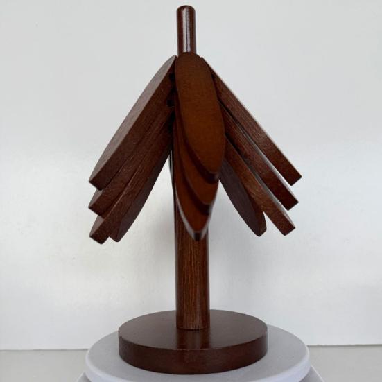 3/4/5Pcs Placemat Christmas Tree Design Bamboo Table Cushion Coaster Set High Temperature Resistant Insulation Mat