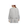 Nike Sportswear Solid Color Fleece Crewneck Long Sleeve Workout Top Women Tops Dark-Gray FB8265-063