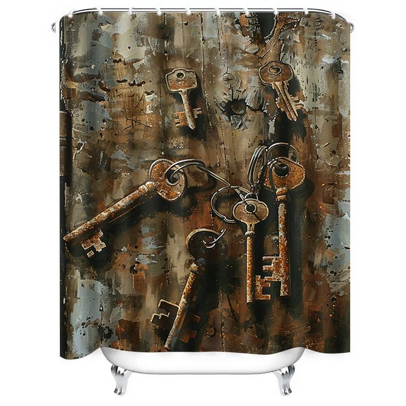 Rustic Keys Shower Curtain | Vintage And Artistic Bathroom Decor