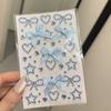 Heart-shaped Bow Stickers,3D Cutout Star Stage Makeup Acrylic Diamond Stickers ,Face Jewelry,Decorative Packaging Stickers