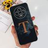 Für OPPO Reno12 F Hülle Niedliche A Z Buchstaben Blume Transparent Weiches Silikon Handy Rückseite Abdeckung Für OPPO Reno 12F 5G Reno12F 2024 Capa