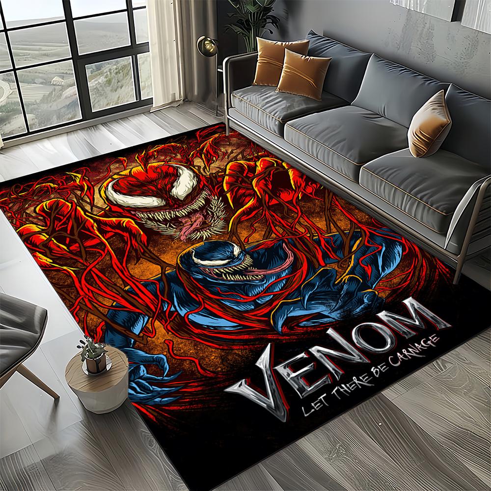 3D Marvel 27 Style Venom Captain SuperHero Carpet Rug for Bedroom Living Room Home Sofa Decoration,kids Large Decor Floor Mat HD