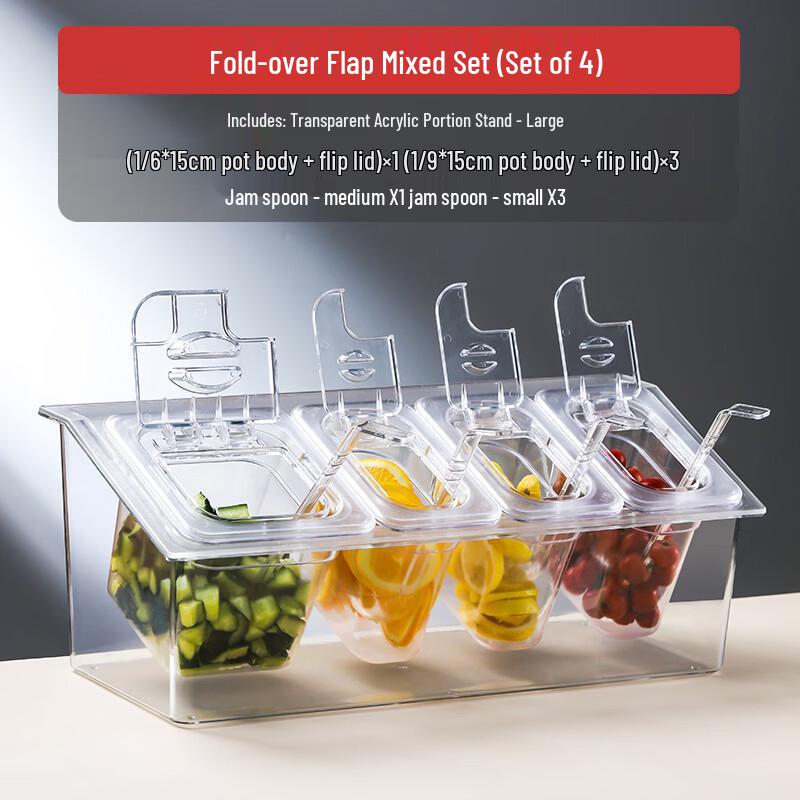 Transparent Plastic Food Portion Pan Set