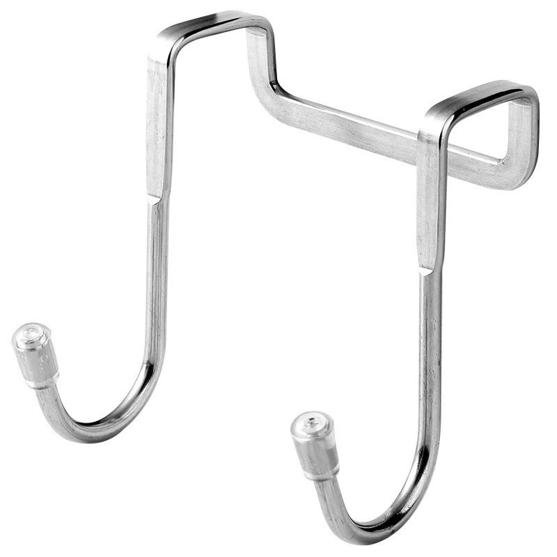Stainless Steel S-Shaped Double Hooks - No-Punch Installation for Kitchen, Wardrobe, and Dorm Use, Strong Load-Bearing.