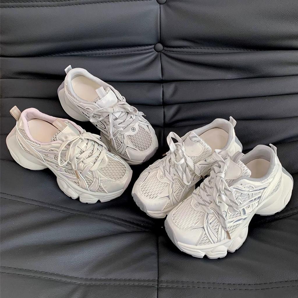 Thick-soled heightening dad shoes women's spring and summer new casual versatile mesh breathable sneakers women