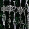 Snowflake Icicle Ornaments 20 Pieces Acrylic Festive Snowflake Pendants Christmas Icicle Drop Ornaments For Thanksgiving Wedding