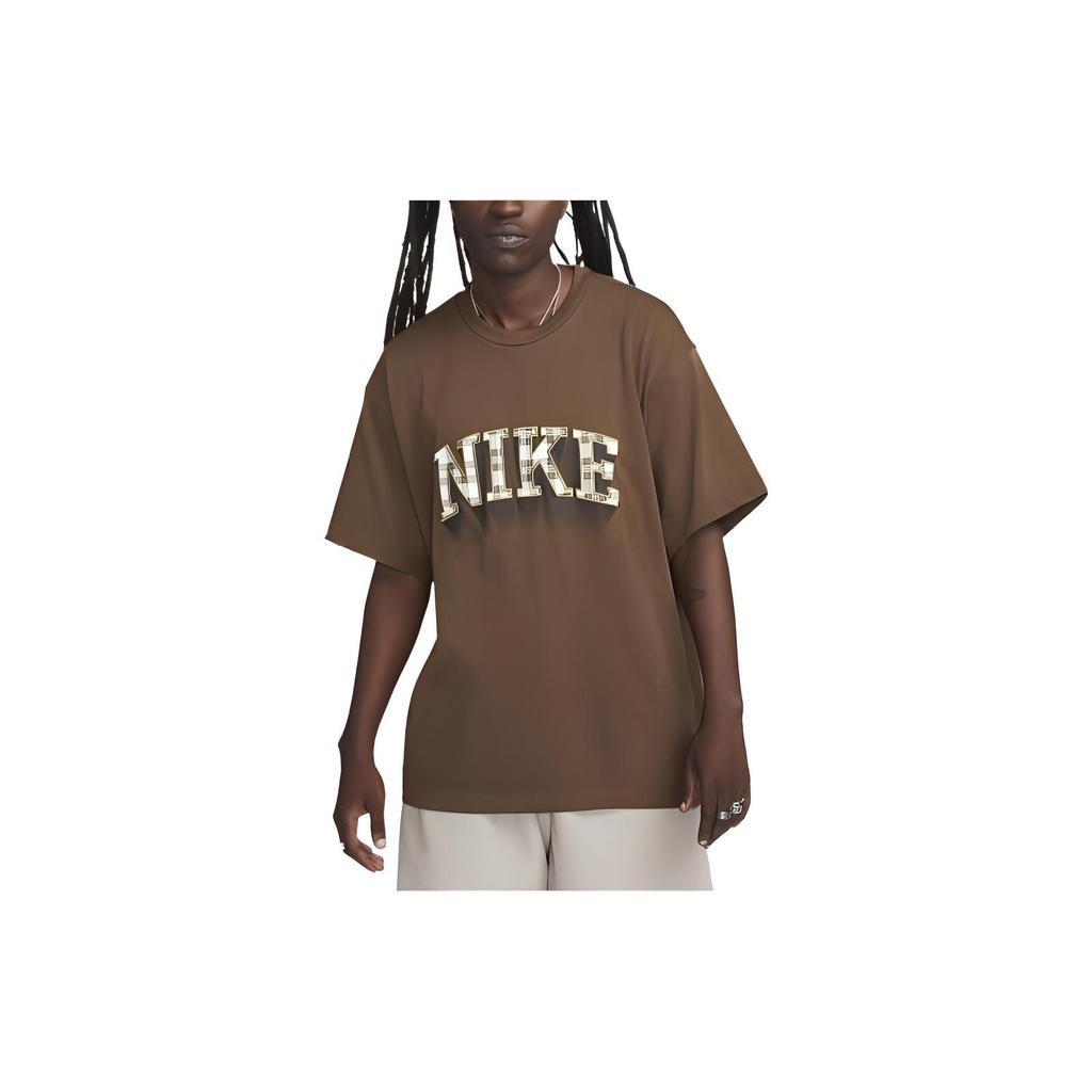Nike Check Logo T-Shirt 'Cocoa' Men's FB2736-259