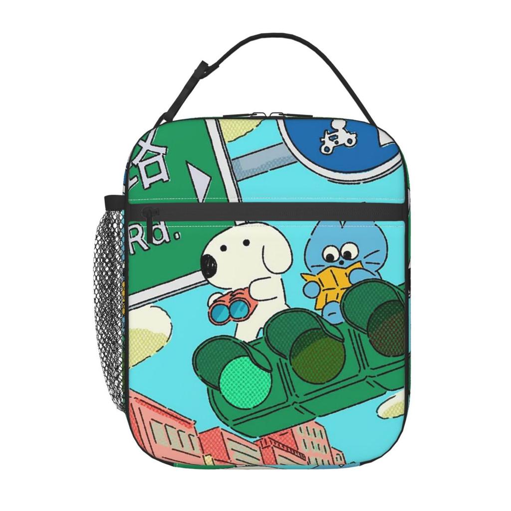 Cute Japanese Anime Insulated Lunch Bag for Women Children Portable Food Boxes Thermal Lunch Box Tote